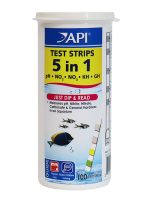 API 5-In-1 Test Strips - 100-Test Box For Freshwater And Saltwater Aquarium