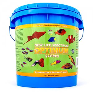 New Life Spectrum Optimum Fish Food - Freshwater & Marine Floating Flakes - 600g