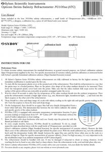 Sybon Salinity Refractometer w/ ATC