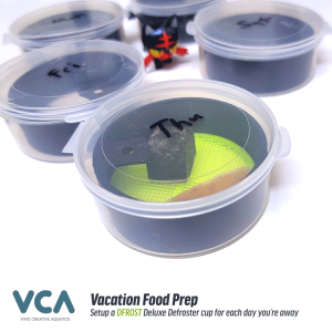 VCA Deluxe Frozen Fish Food Defroster Cup 2-pack - Black & UV Yellow