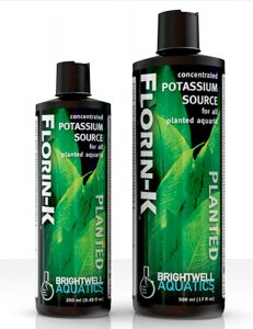 Brightwell Florin-K Potassium Source Fertilizer for Planted FW Aquaria 250 ml /8.5 fl. oz.